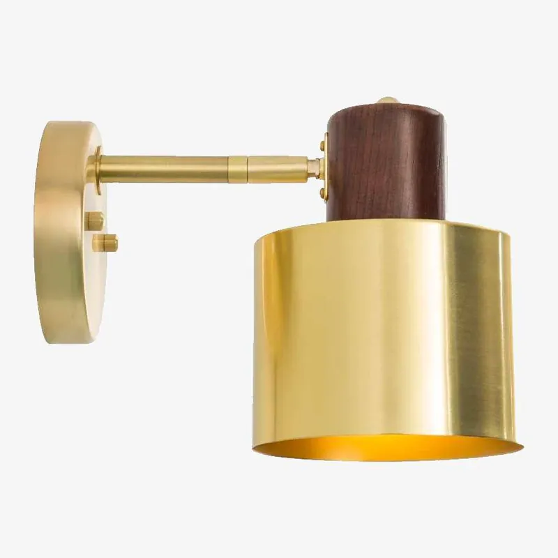 Applique murale LED dorée pivotante