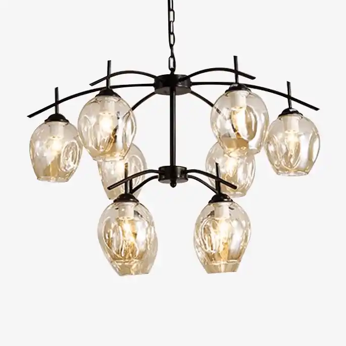 Lustre Industriel avec Boules en Verre Suspens Indoor