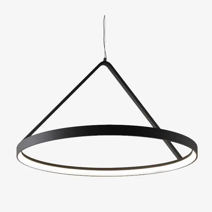 Lustre LED rond suspendu en métal, design moderne