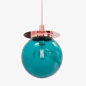 Suspension en verre et base dorée Moderna