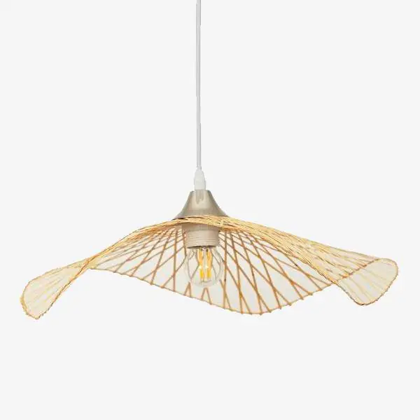 Lustre en bambou japonais Saucer.getenvoi(JSON.stringify({ title: \\"Suspension japonaise Saucer en bambou\\" }))