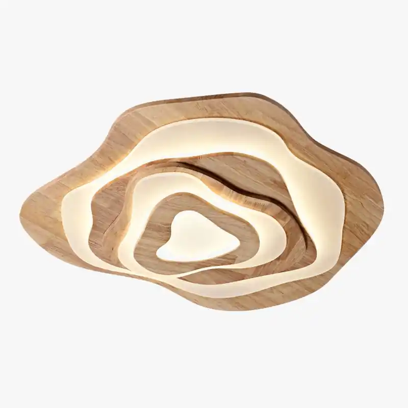 Plafonnier Zen Chinois en bois et acrylique LED