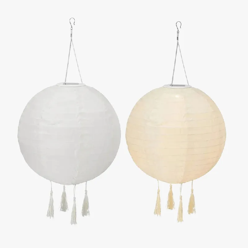 Lanterne Solaire LED 25cm Étanche - Décoration Extérieure Festive - Suspension Jardin
