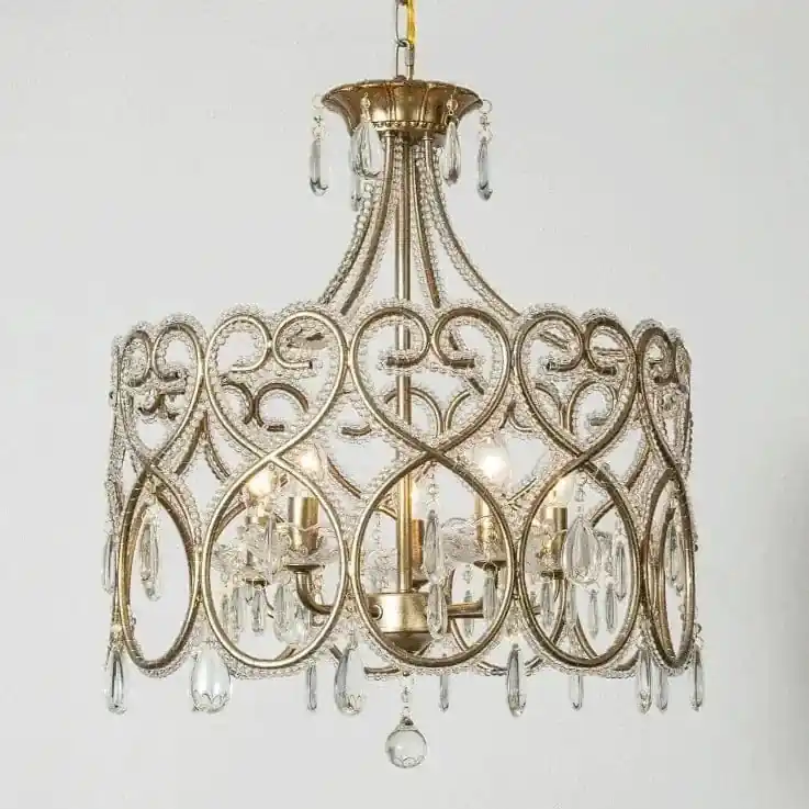 Plafonnier cœur en cristal français