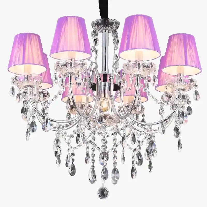 Lustre de Pays en Cristal et Fer Forgé