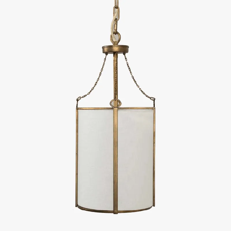 Lustre Vintage Lanterne en Tissu Ombre