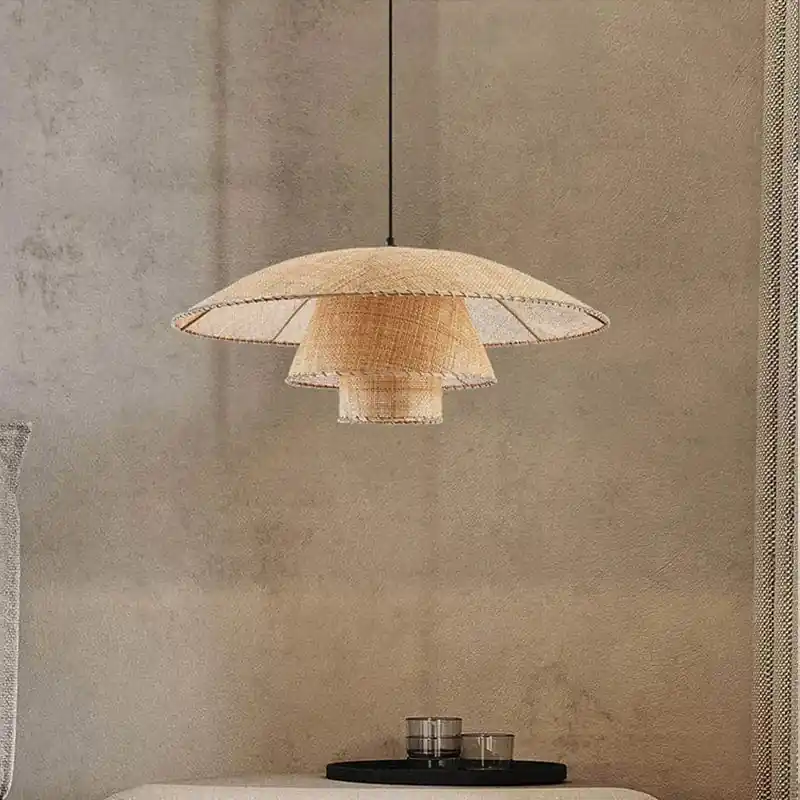 Suspension en rotin Japonais Vintage