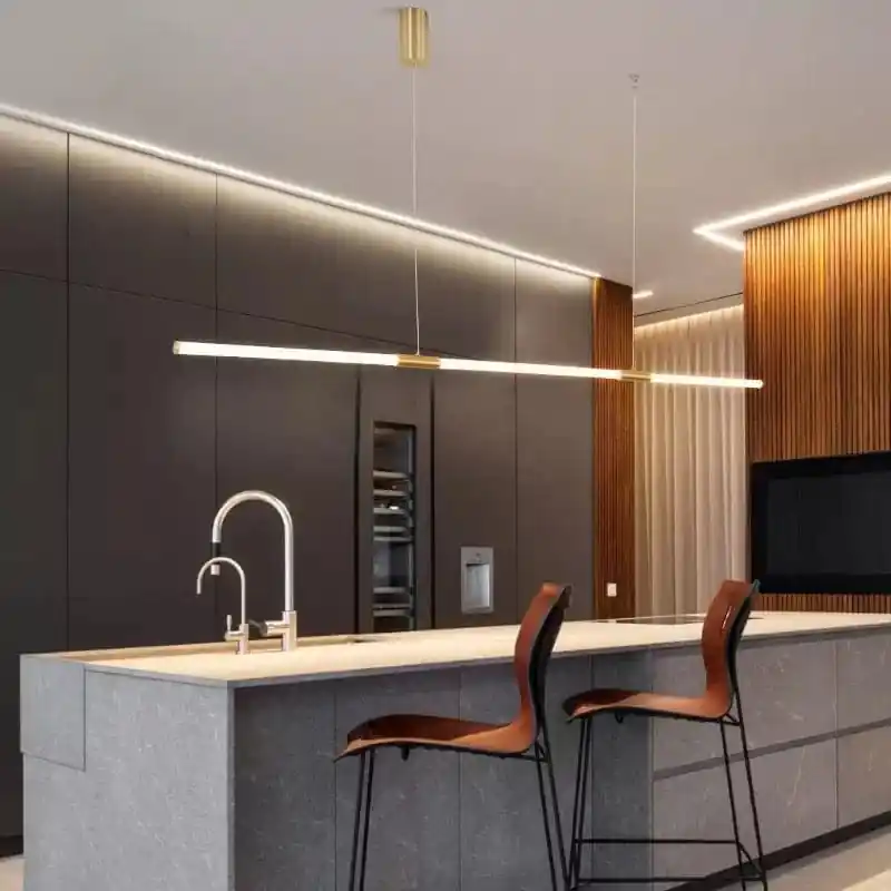 Lustre LED Moderne pour Cuisine et Salle à Manger avec App de Contrôle