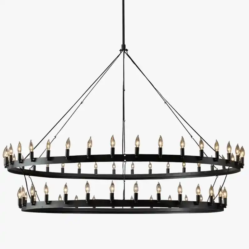 Lustre Vintage Industriel Rond LED