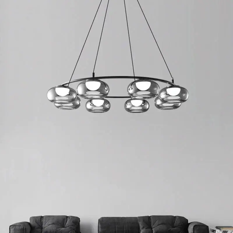 Lustre Moderne en Verre pour Cuisine et Salon - Luminaire Suspendu