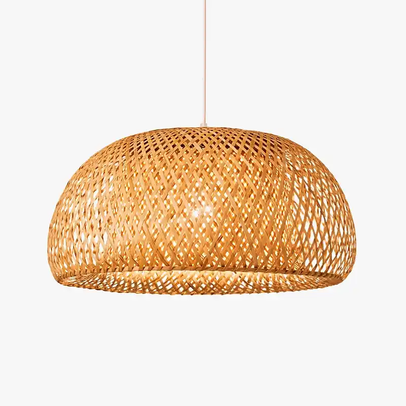 Suspension en bambou tissé à la main, inspirée du style chinois