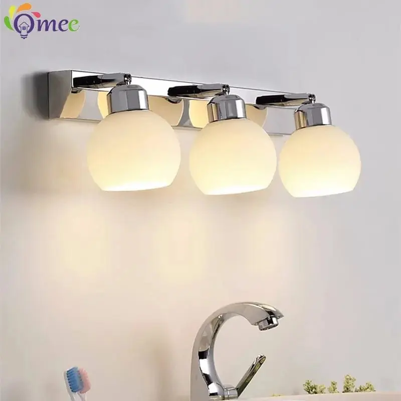Éclairage de vanité en cristal pour salle de bains modernes