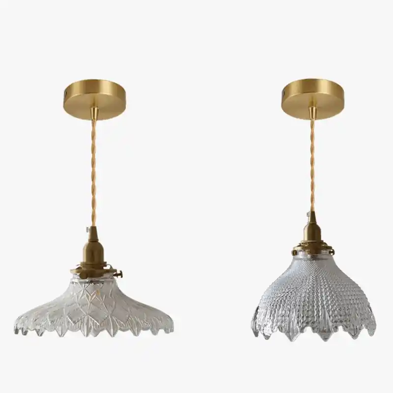 Suspension Lumineuse en Verre Transparent