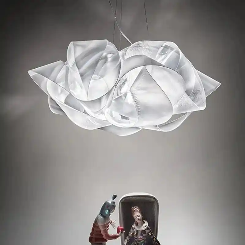 Suspension Fabula Blanche : Un Design Italien Épuré