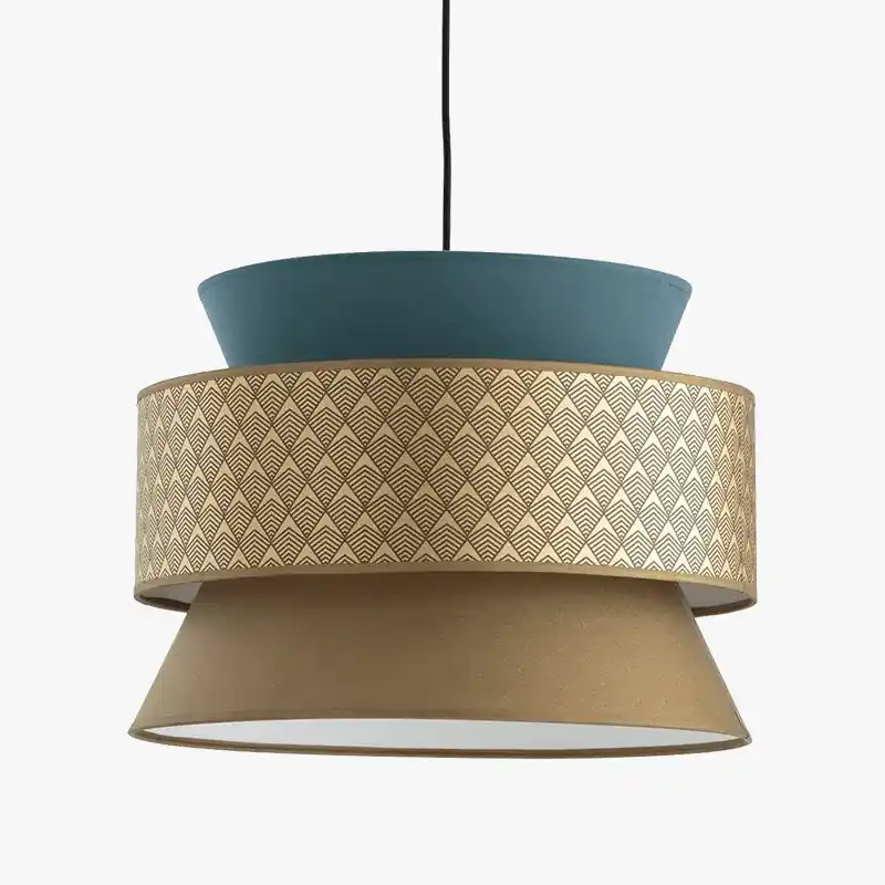 Lustre Japonais Moderne en Tissu - Élégance Créative