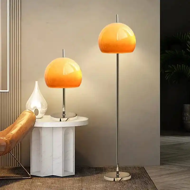 Lampe de Table LED Bauhaus en verre dégradé Orange