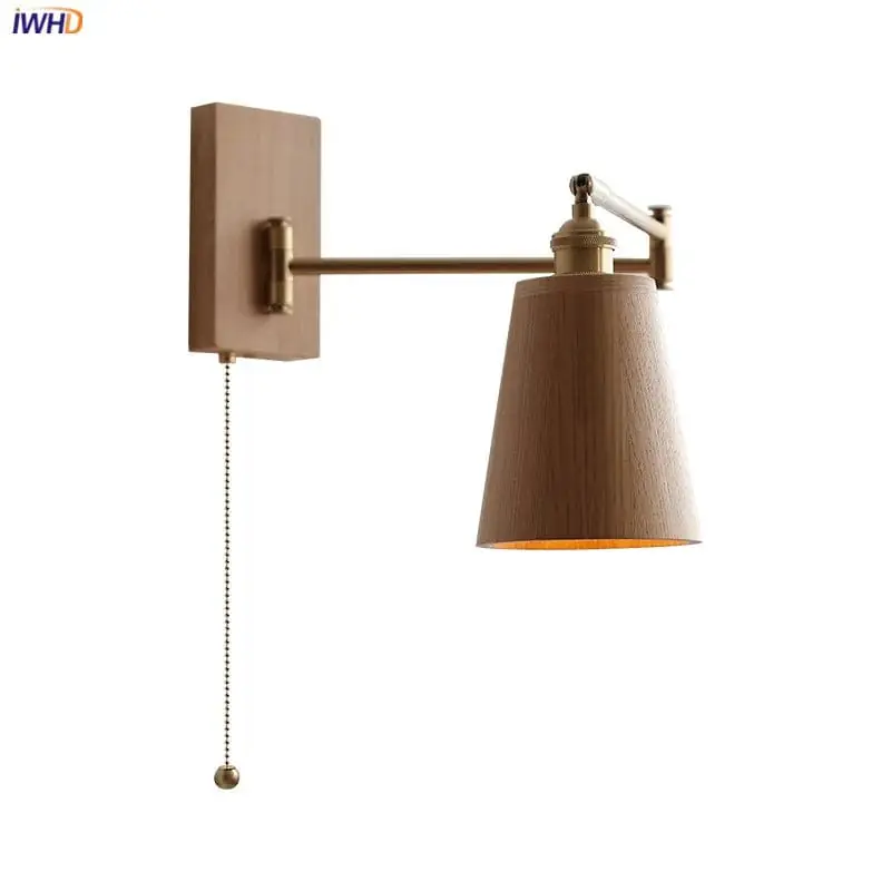 Applique murale LED bois de frêne et noyer
