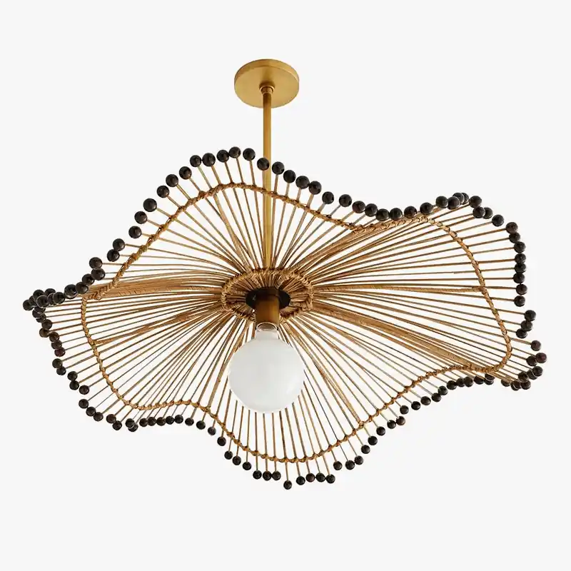 Suspension en rotin style chinois Zen