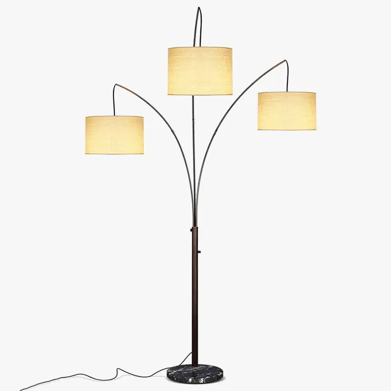 Lampadaire design à abat-jours suspendus