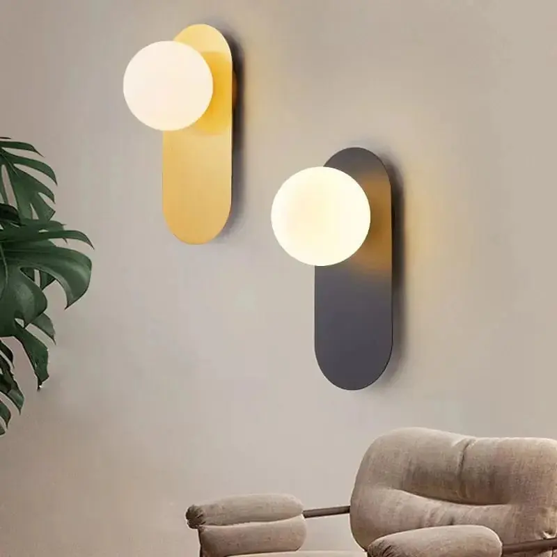 Appliques murales LED design arrondi - Boule coquette