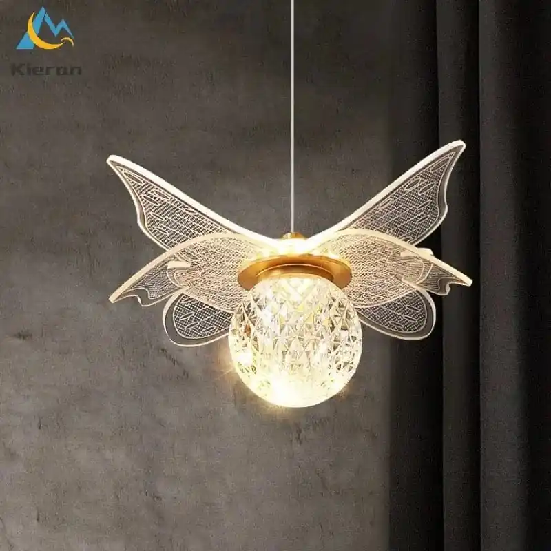 Suspension Fleur en Verre Doré