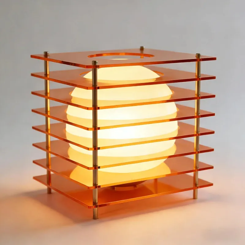 Aidos Geometrische Mondwürfel-Tischlampe