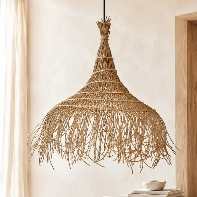 Deirdre Fringe rotan hanglamp