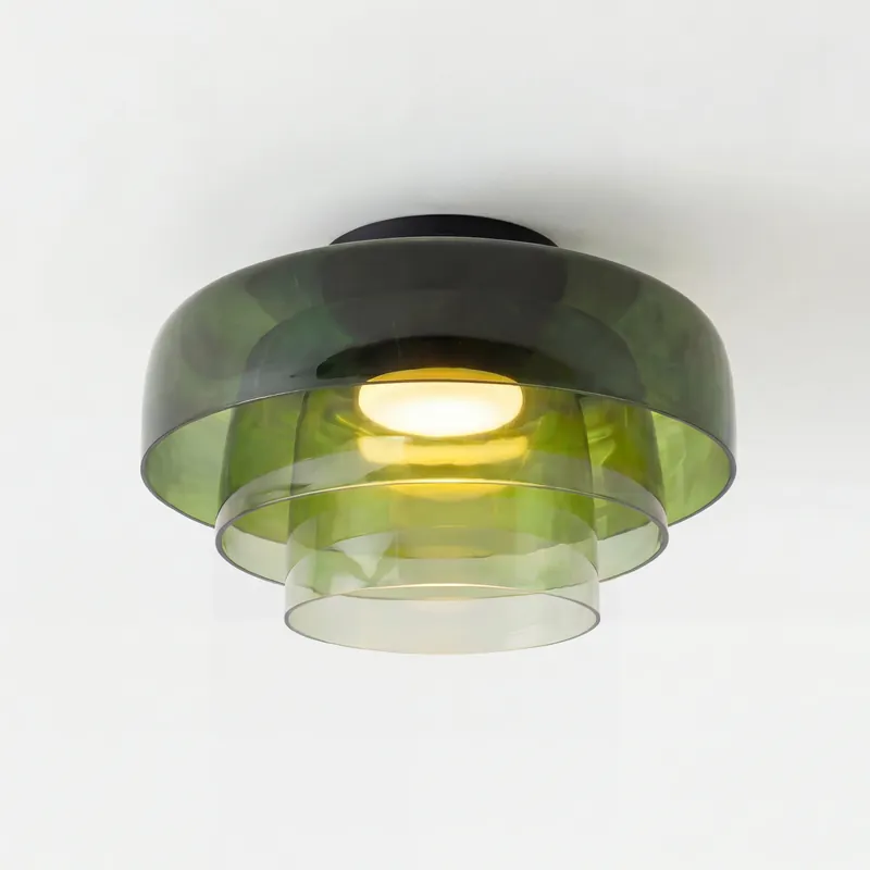 Asbille meerlaagse schijf glazen plafondlamp