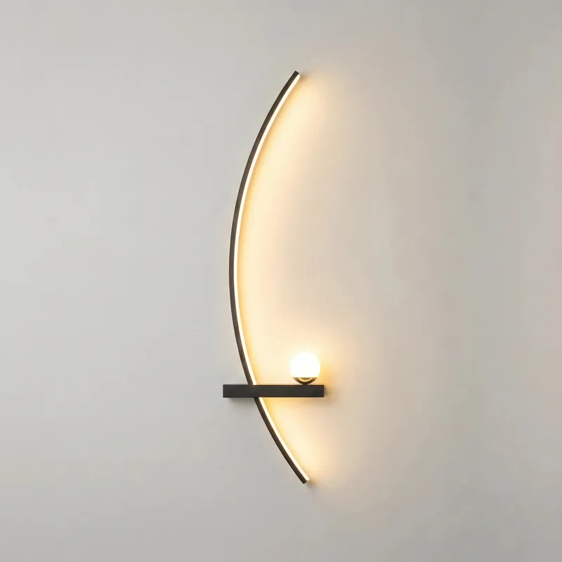 Forseti Minimalistische Arc Lineaire LED Wandlamp (Set van 2)