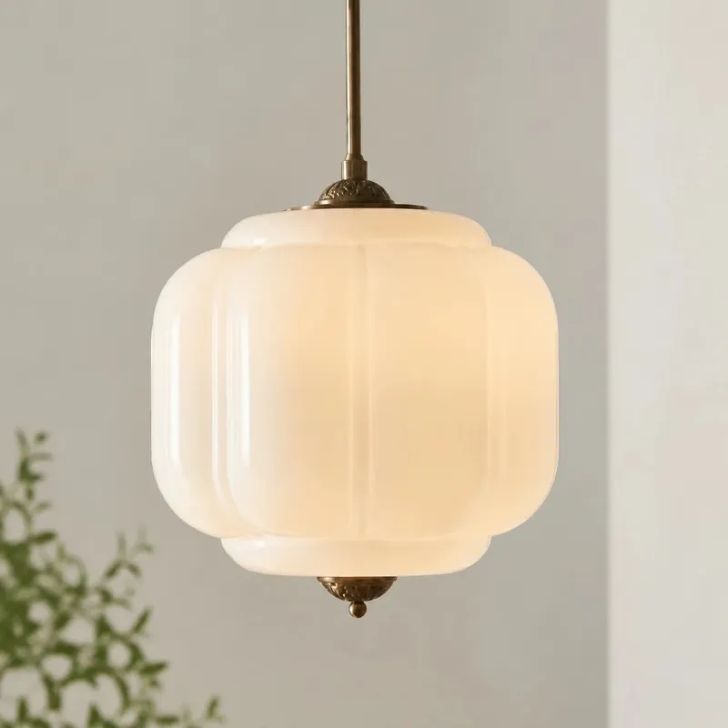 Máni Vintage Crème Glazen Eloise Hanglamp