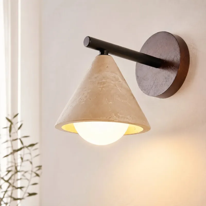 Cyrus Wabi-Sabi Stijl Natuurlijke Steen Muurverlichting
