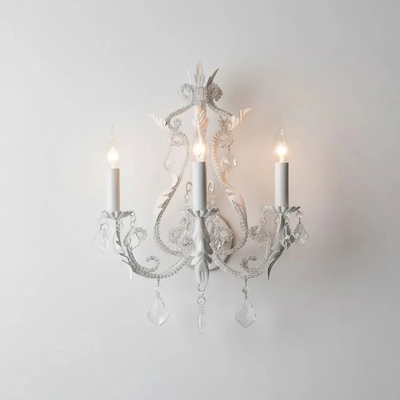 Lucinda Crystal Bloemen Kandelaar Wandlamp