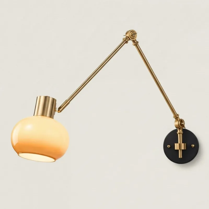 Beatrix Retro Afneembare Glazen Wandlamp