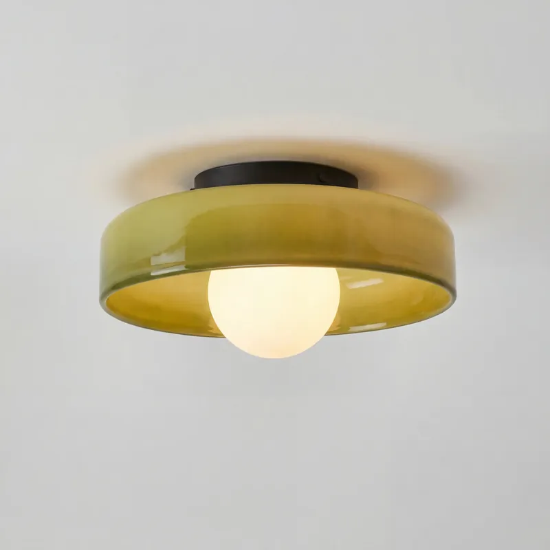 Lampada da soffitto\\/parete Morrow in vetro a disco