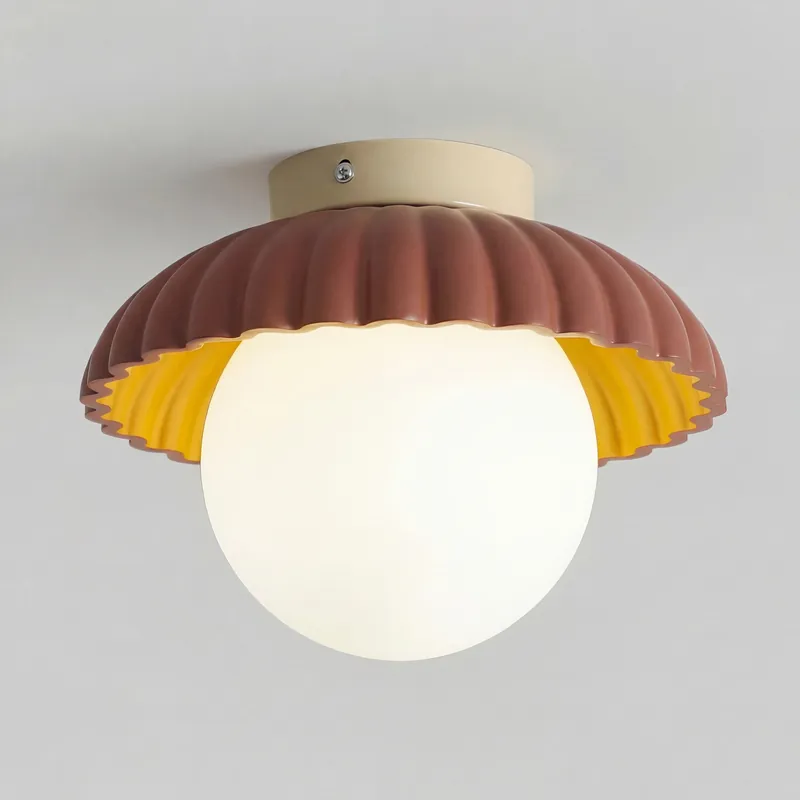 Lampada a soffitto in vetro crema Juno Alien