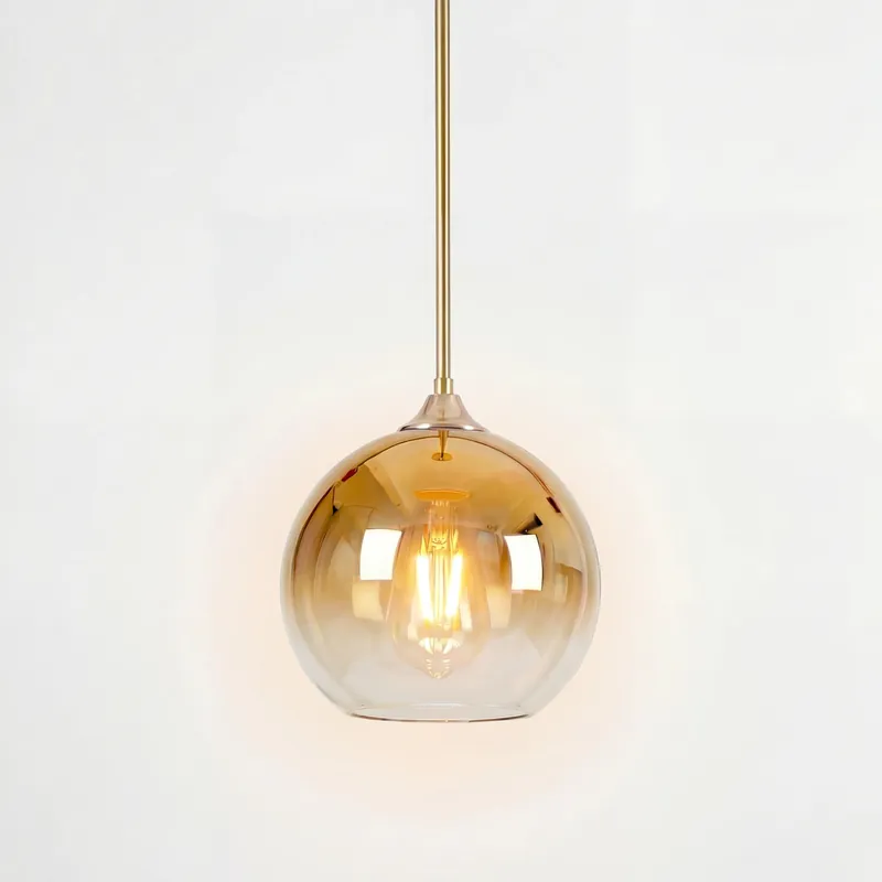 Lampada a sospensione moderna Nytheris con sfera di vetro