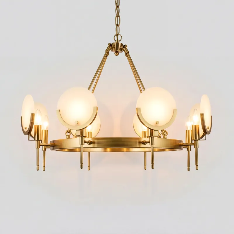 Lampadario a disco in marmo classico moderno Ellery