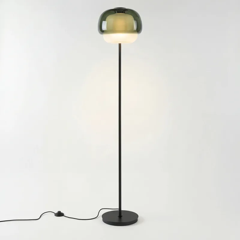 Lampada da terra in vetro colorato moderno Ellis