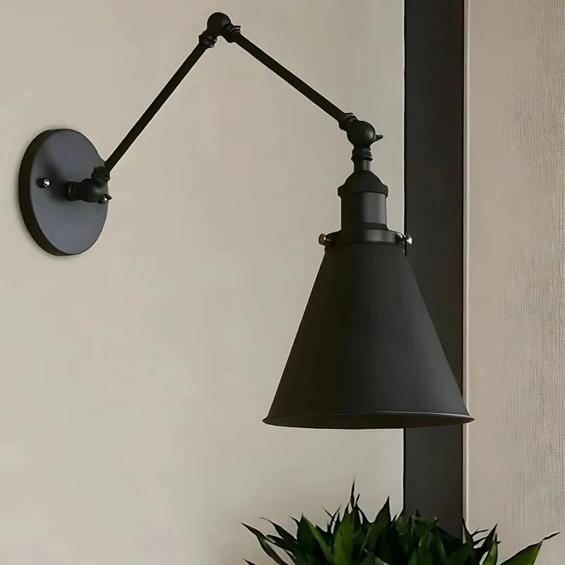 Lampada da parete a braccio oscillante industriale retrò Boris