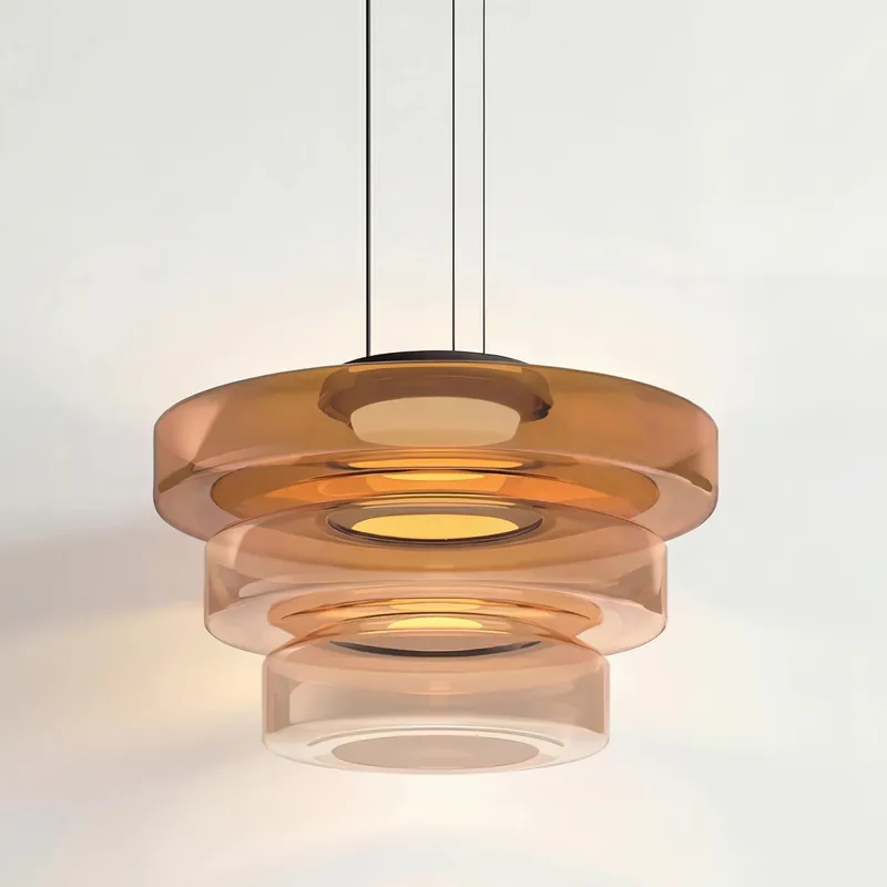 Oberon Creative Lampada a sospensione in vetro multi-disco