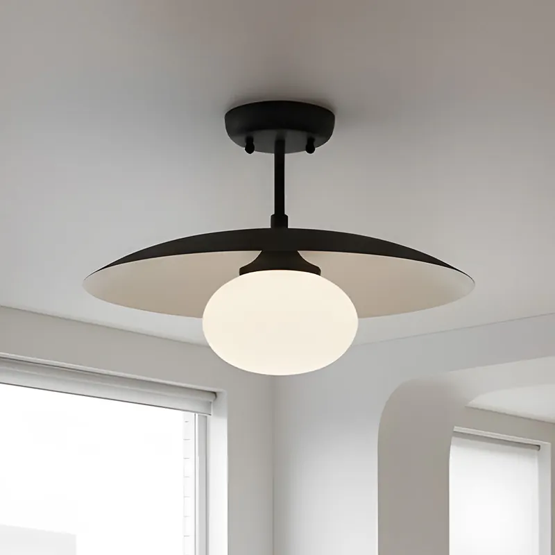 Elspeth Lampada a Soffitto Semincassata Moderna in Metallo