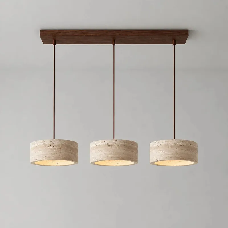 Lampada a sospensione in travertino Yannick Wabi Sabi