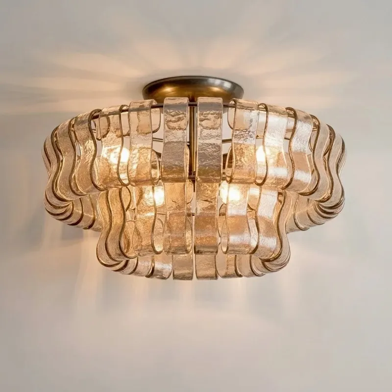 Lampada da soffitto in vetro a doppio strato moderna Meron