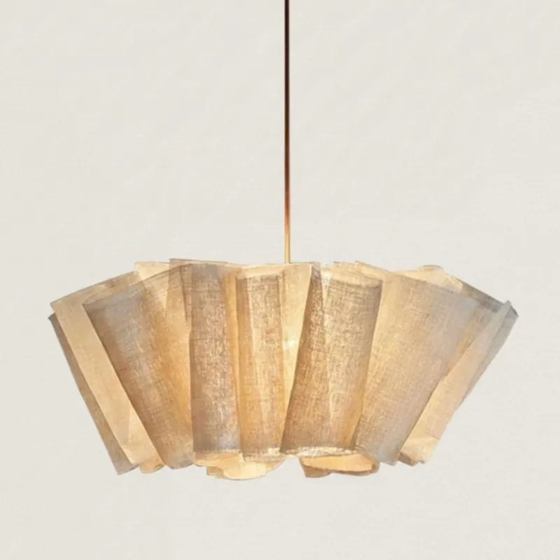Lampada a sospensione in tessuto plissettato Orvyn Nordic