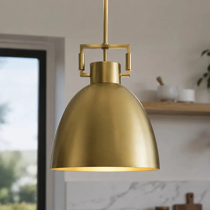 Lámpara colgante de metal ajustable Helios Bell