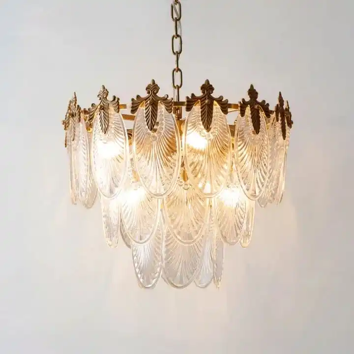 Valerynthar Vintage Candelabro de Hoja de Cristal