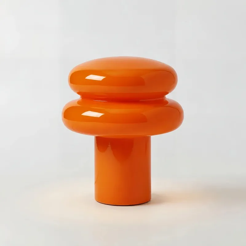 Lámpara de mesa de vidrio opalino con forma de hongo Bruno Bauhaus
