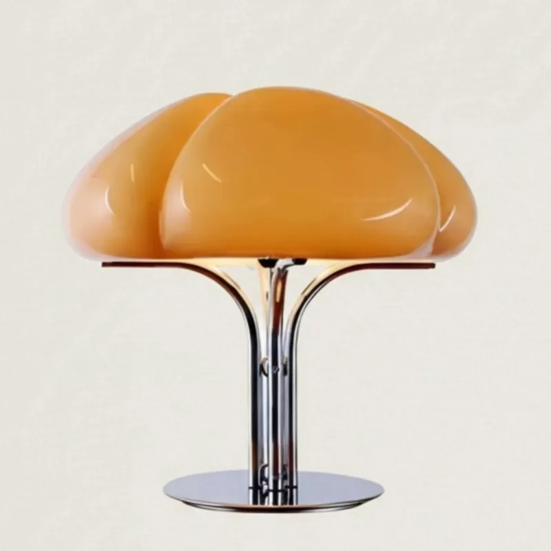 Lámpara de mesa de vidrio moderna Evander en forma de hongo