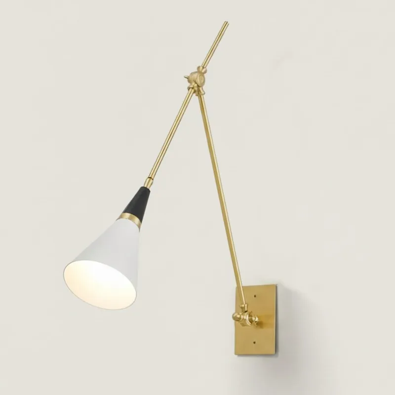 Lámpara de Pared Vintage Alvero con Brazo Oscilante Ajustable