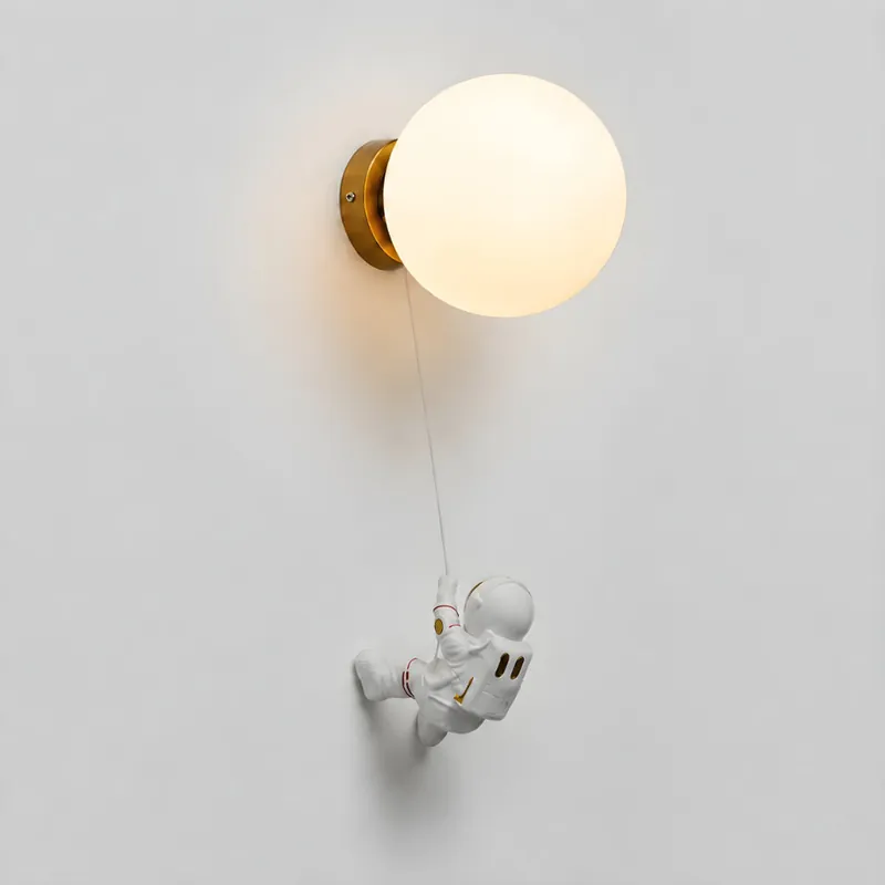Lámpara de Pared Globo de Cristal Astronauta Creativo Moderno Maris